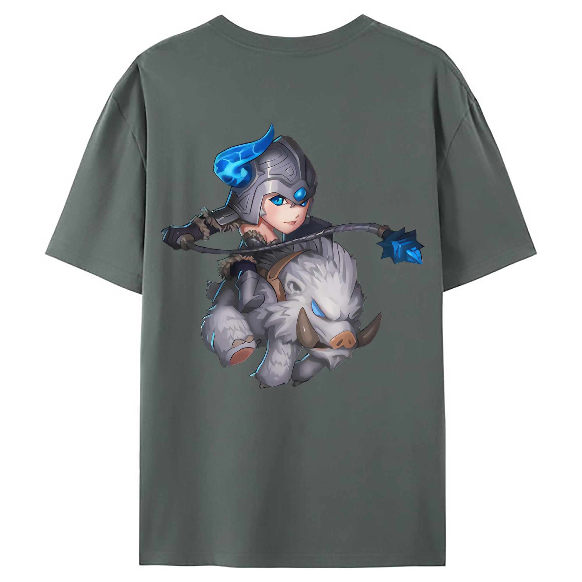 （画像用） リーグ・オブ・レジェンド League of Legends LOL 綿100％ メンズ半袖Tシャツ（バックプリント） 通気性